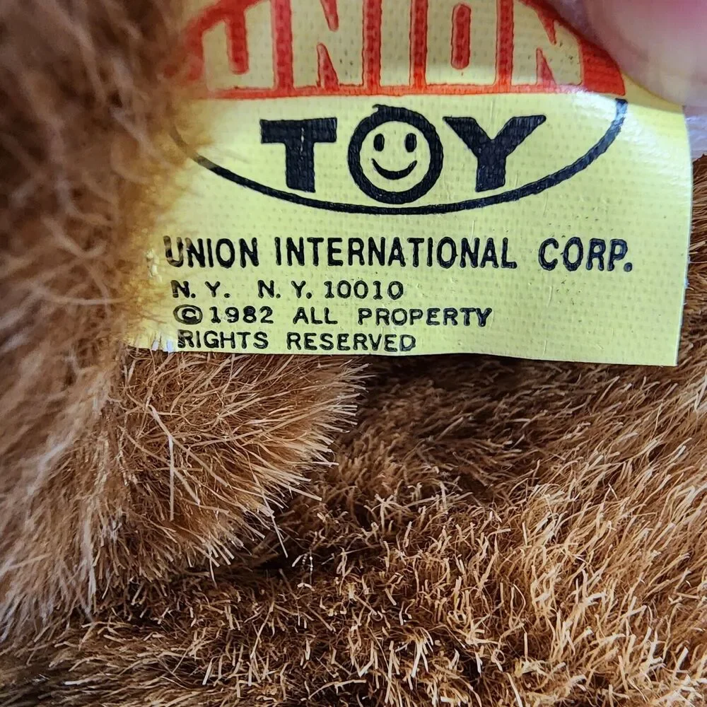 Vtg Union Toy Brown Dog Plush 15